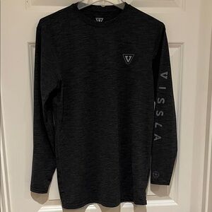 VISSLA Men's Charcoal Long Sleeve Tee
